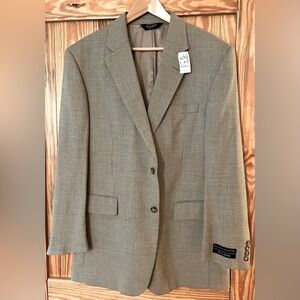 Jos. A. Bank Silk Wool Executive Collection Olive Plaid Blazer Sport Jacket